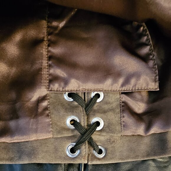 NWT 1 of a Kind Corset/FREE Skirt Brown Suede S 22" - Picture 9 of 16